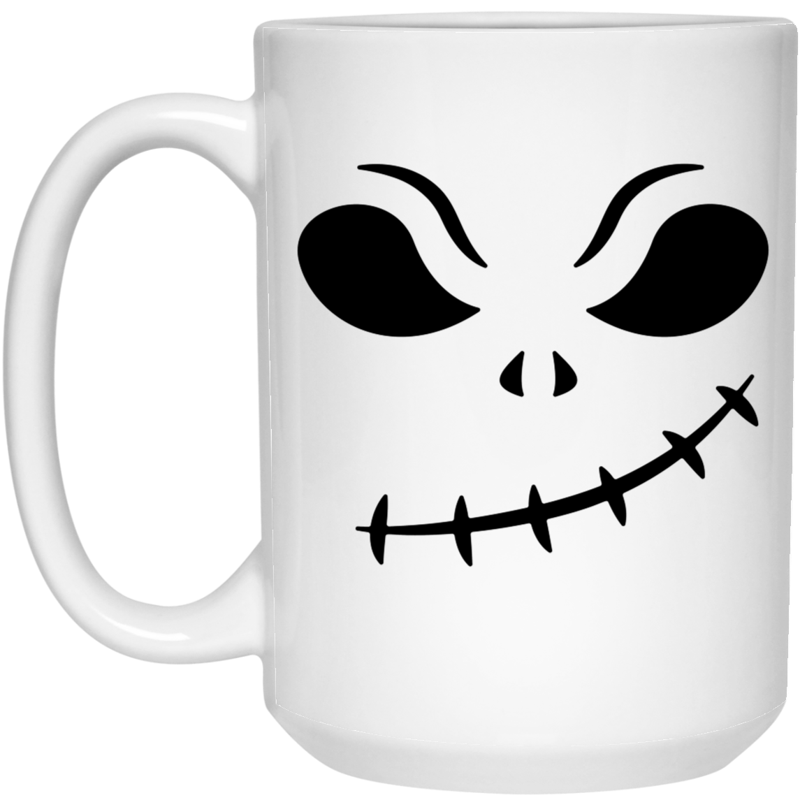 Evil Halloween Face | 15 oz. White Mug