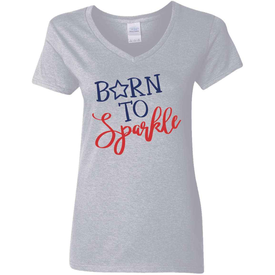 Born To Sparkle | short sleeve premium Ladies' V-Neck T-Shirt