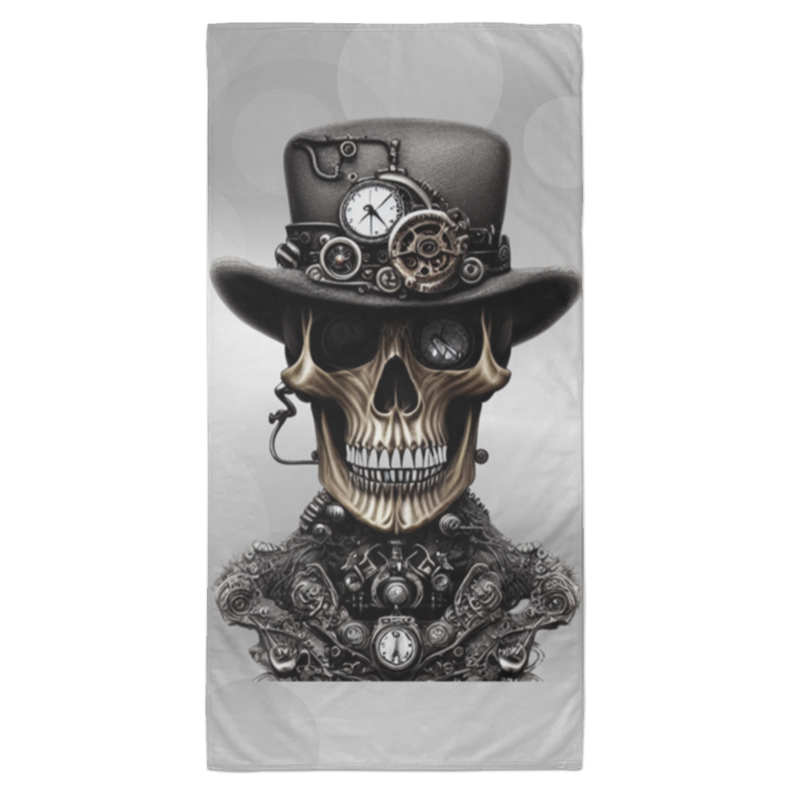 Father Time Skull Head Beach Towel - 35x70
