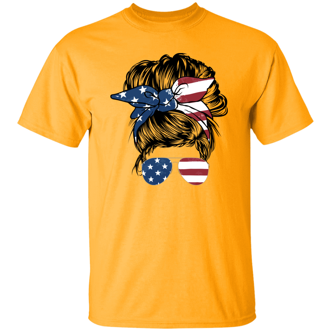 American Flag Lady | short sleeve premium T-Shirt