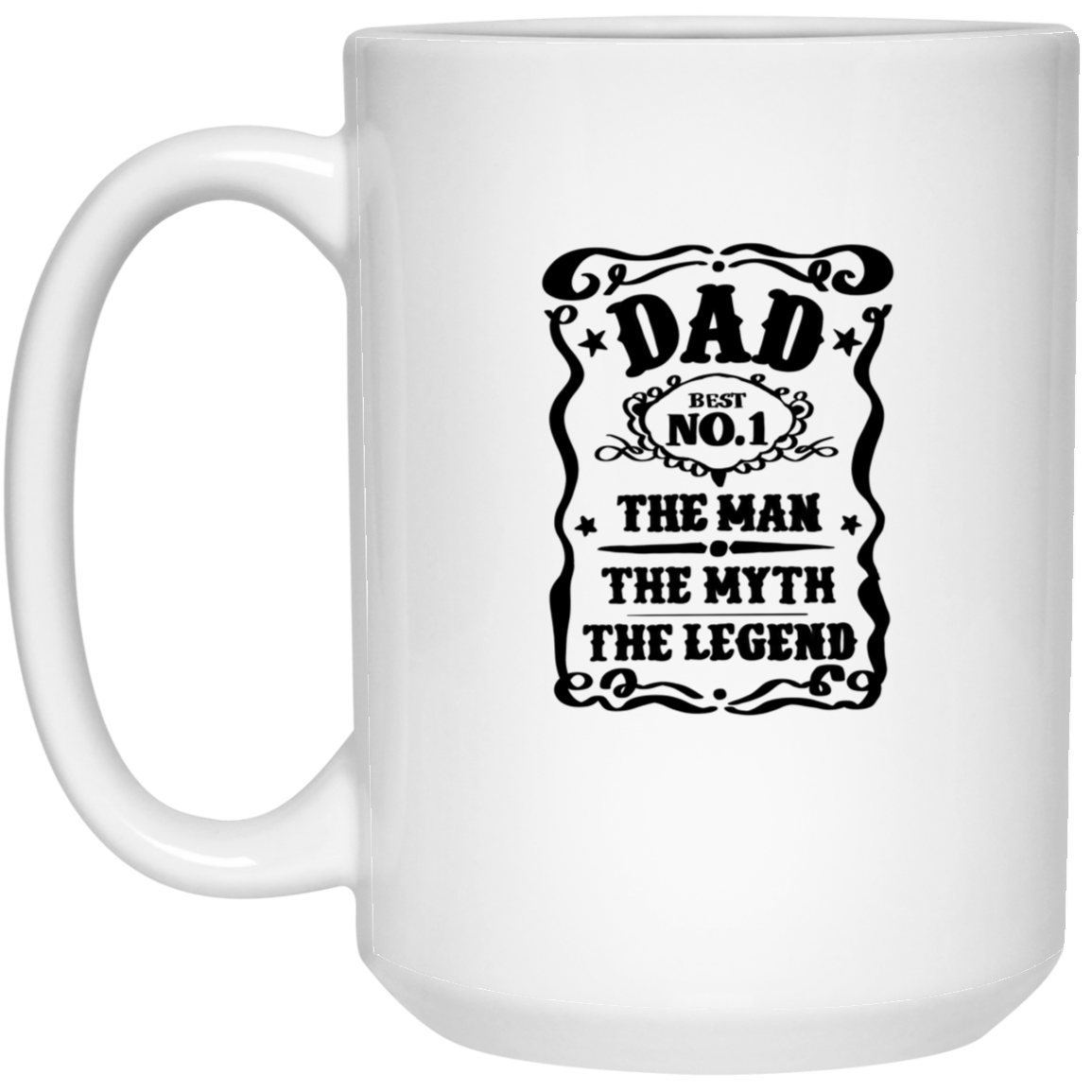 Dad No. 1| 15 oz. White Mug