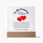 To My Amazing Mom | Square Acrylic Plaque