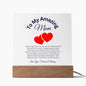 To My Amazing Mom | Square Acrylic Plaque