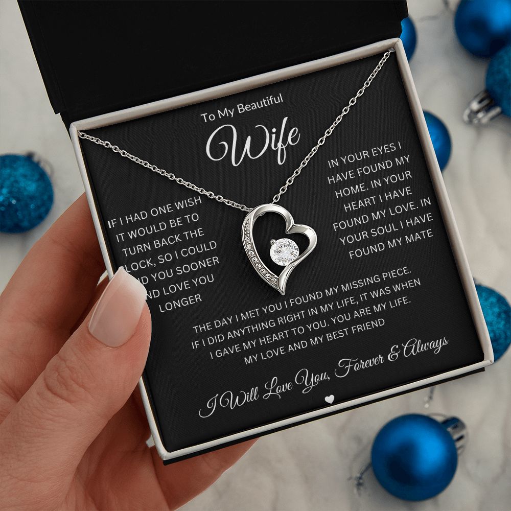 To My Beautiful Wife | Forever Love Necklace
