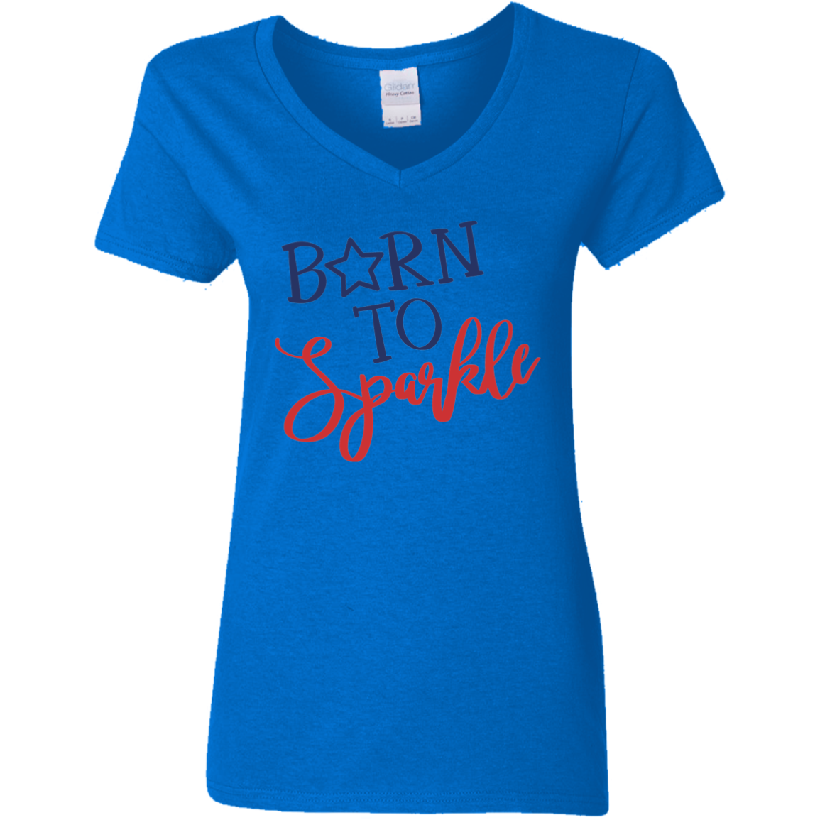 Born To Sparkle | short sleeve premium Ladies'  V-Neck T-Shirt