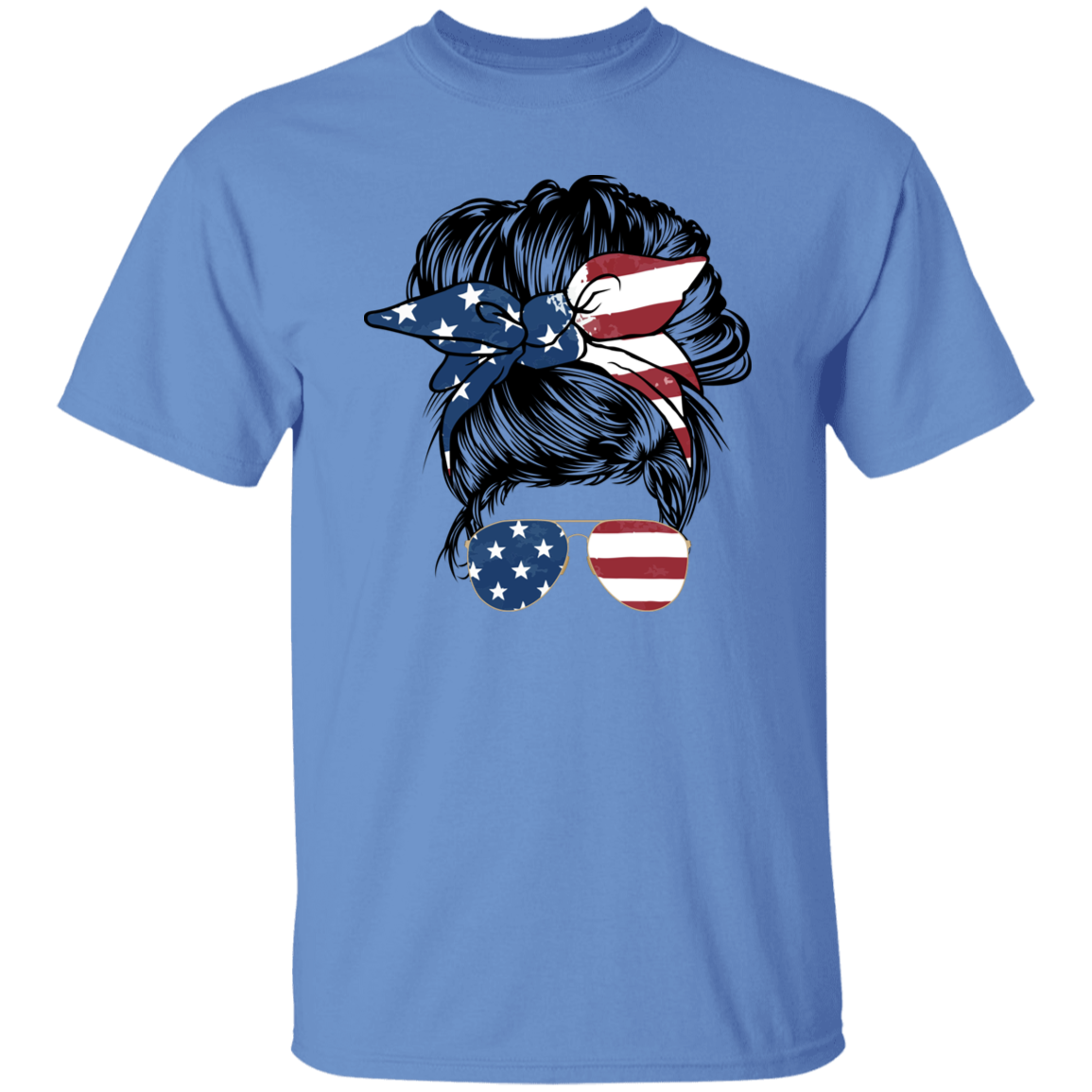 American Flag Lady | short sleeve premium T-Shirt