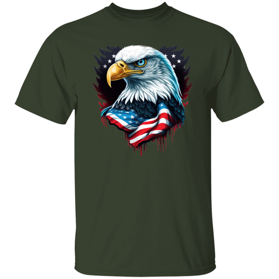 American Flag Eagle | short sleeve premium  T-Shirt