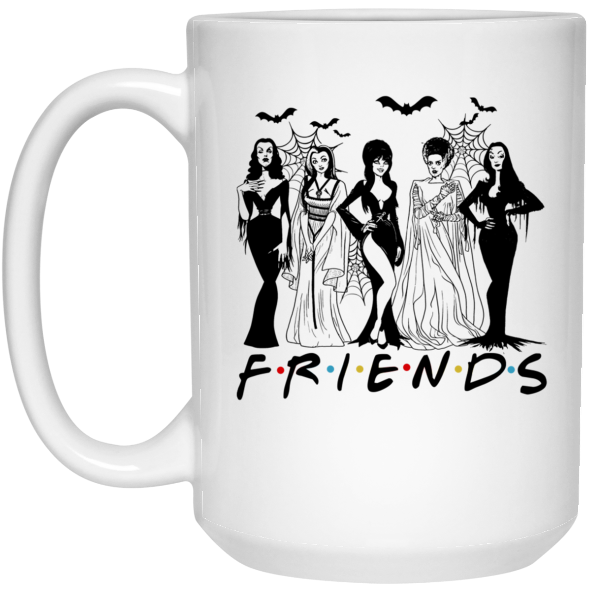 Ghoulie Lady Friends | 15 oz. White Mug