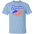America Flag Kiss | short sleeve premium T-Shirt