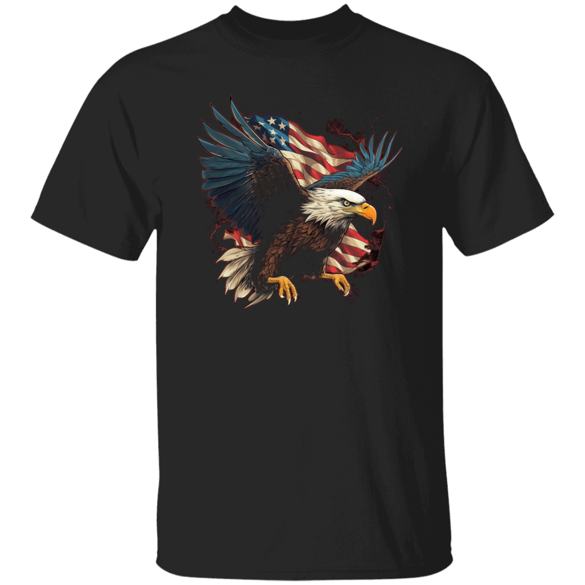 American Flag Eagle | short sleeve premium T-Shirt