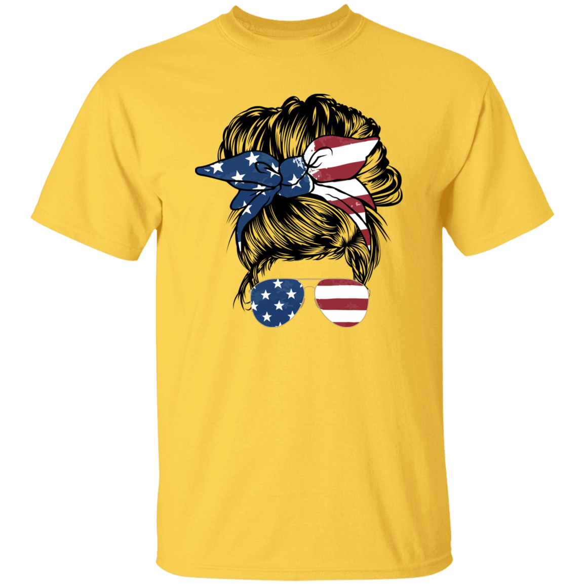 American Flag Lady | short sleeve premium T-Shirt