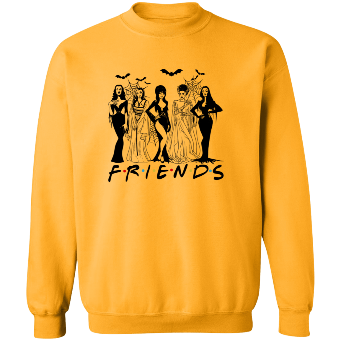 Spooky Lady Friends | Crewneck Pullover Sweatshirt