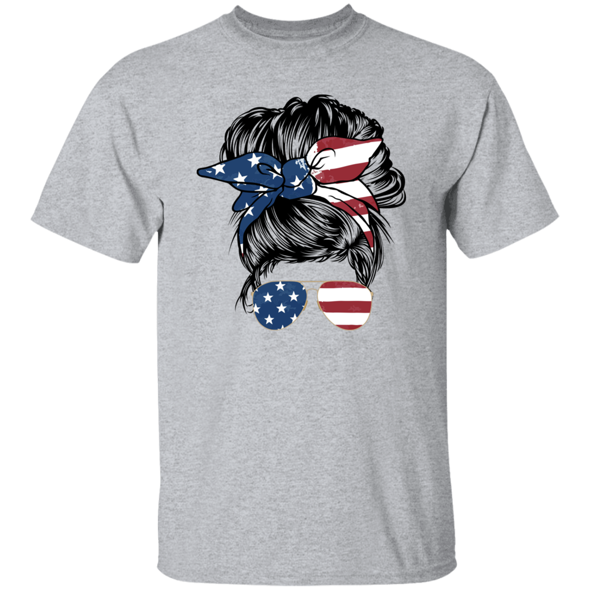 American Flag Lady | short sleeve premium T-Shirt