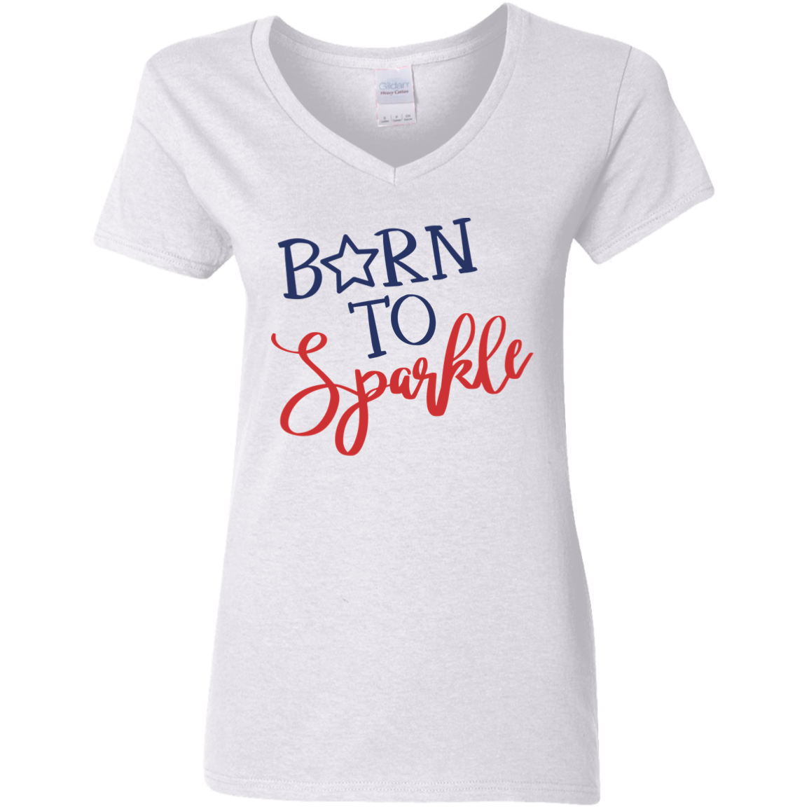 Born To Sparkle | short sleeve premium Ladies'  V-Neck T-Shirt