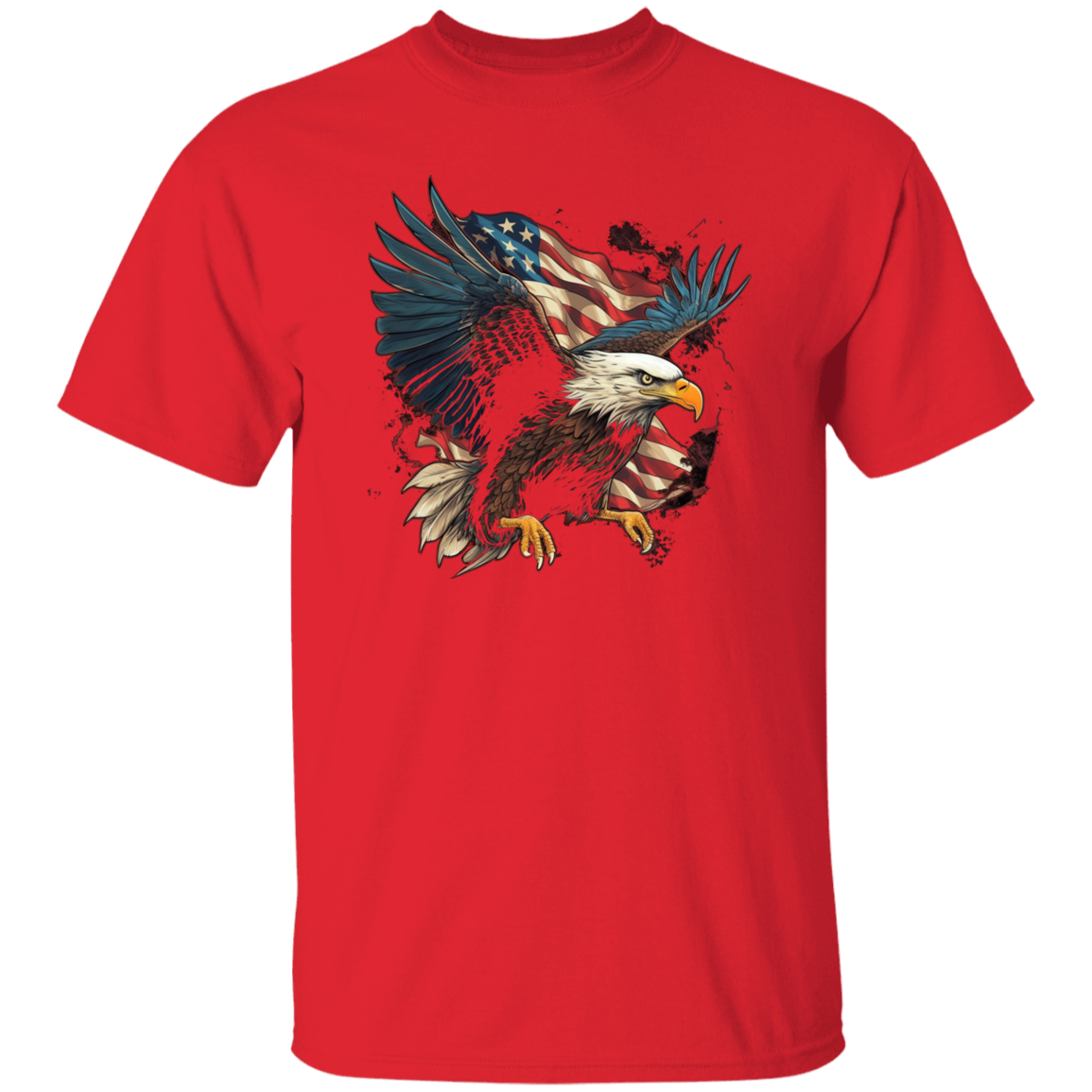 American Flag Eagle | short sleeve premium T-Shirt