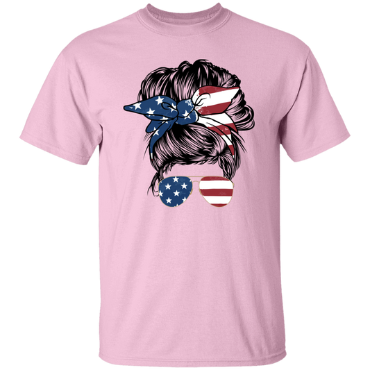 American Flag Lady | short sleeve premium T-Shirt