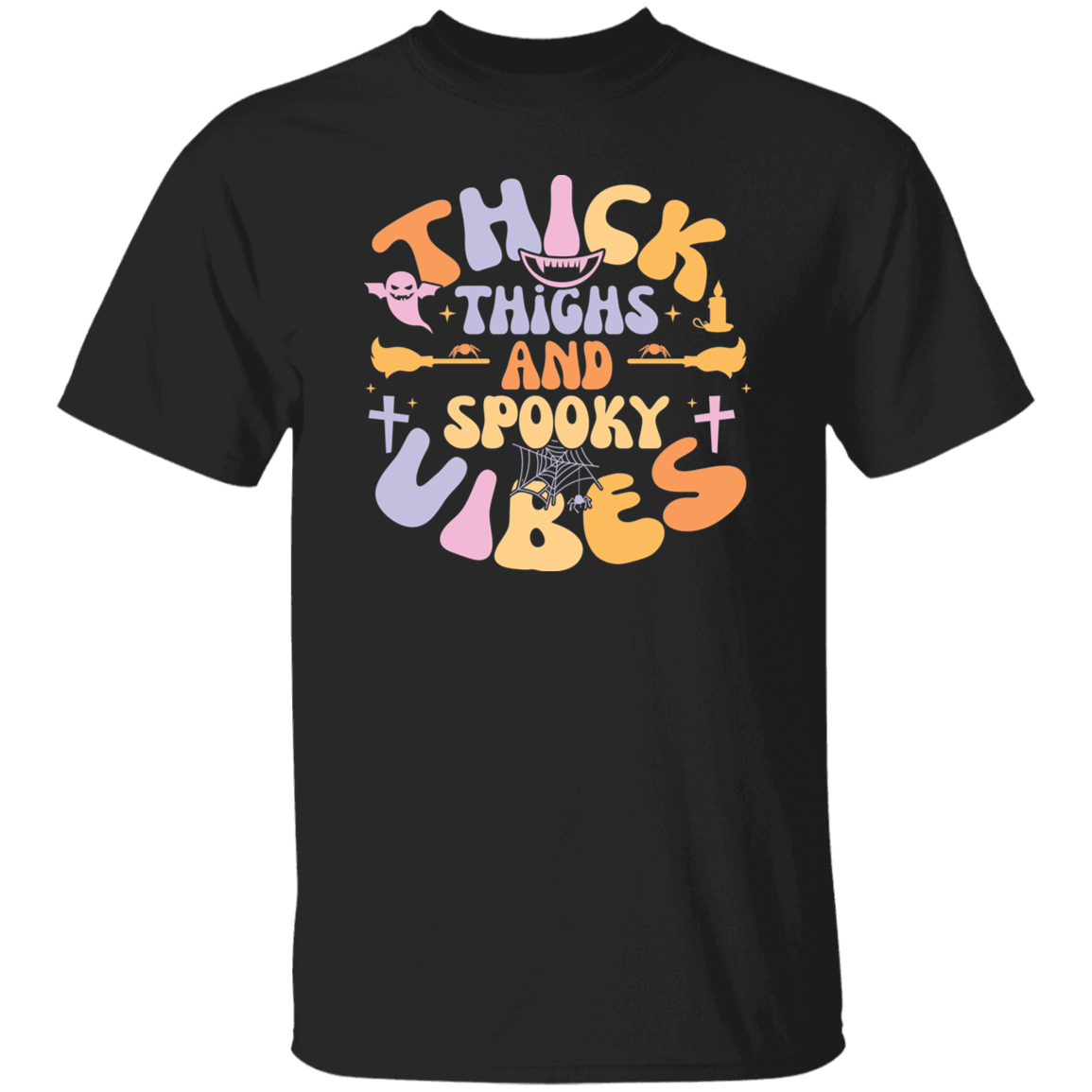 Thick Thighs And Spooky Vibes | Premium Short Sleeve T-Shirt