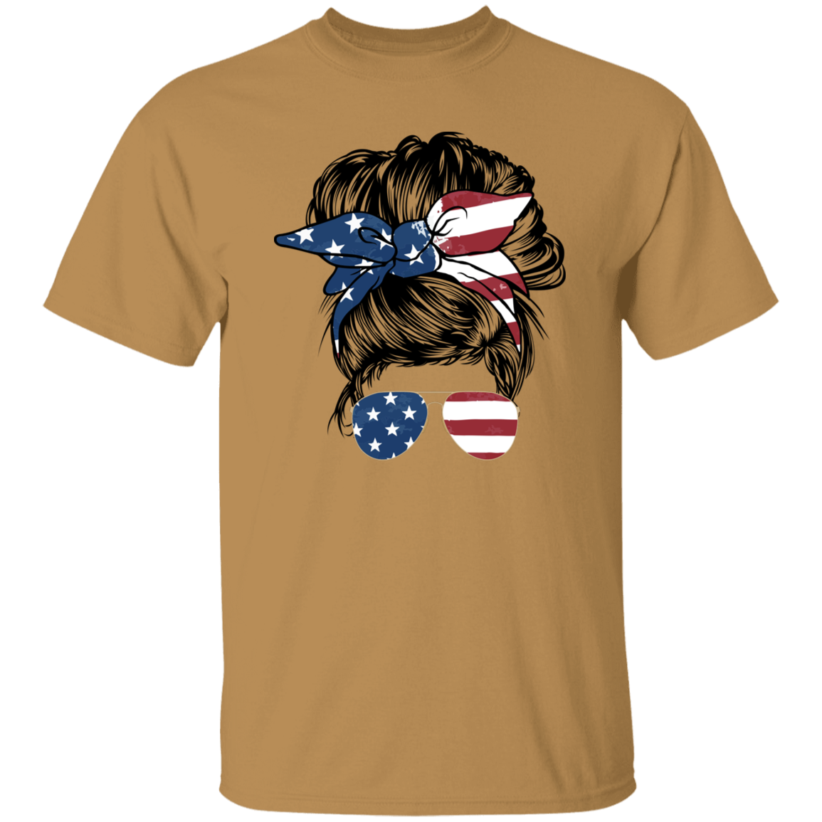 American Flag Lady | short sleeve premium T-Shirt