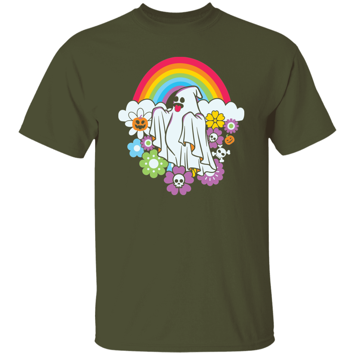 Retro Halloween Ghost | Premium Short Sleeve T-Shirt
