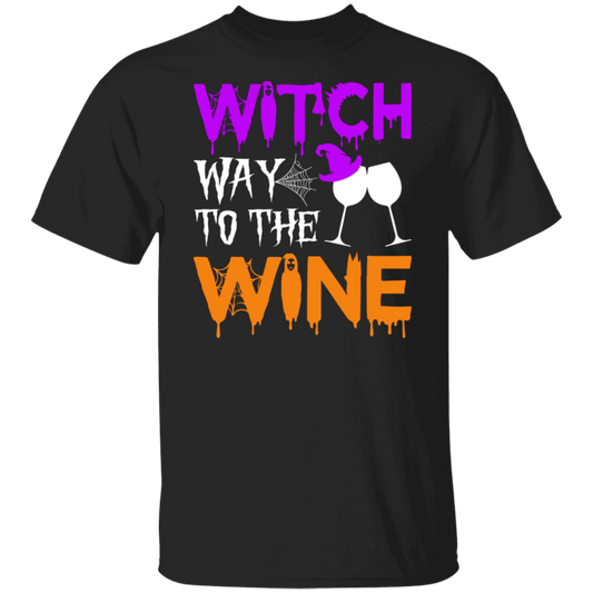 Witch Way To The Wine | Premium Short sleeve T-Shirt