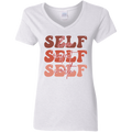 Self Love Respect Worth |  Premium Short Sleeve Ladies' V-Neck T-Shirt