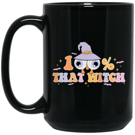 100% That Witch | 15 oz. Black Mug