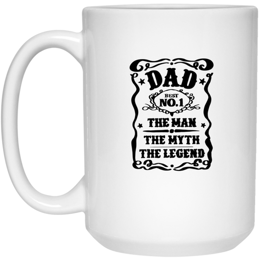 Dad No. 1| 15 oz. White Mug