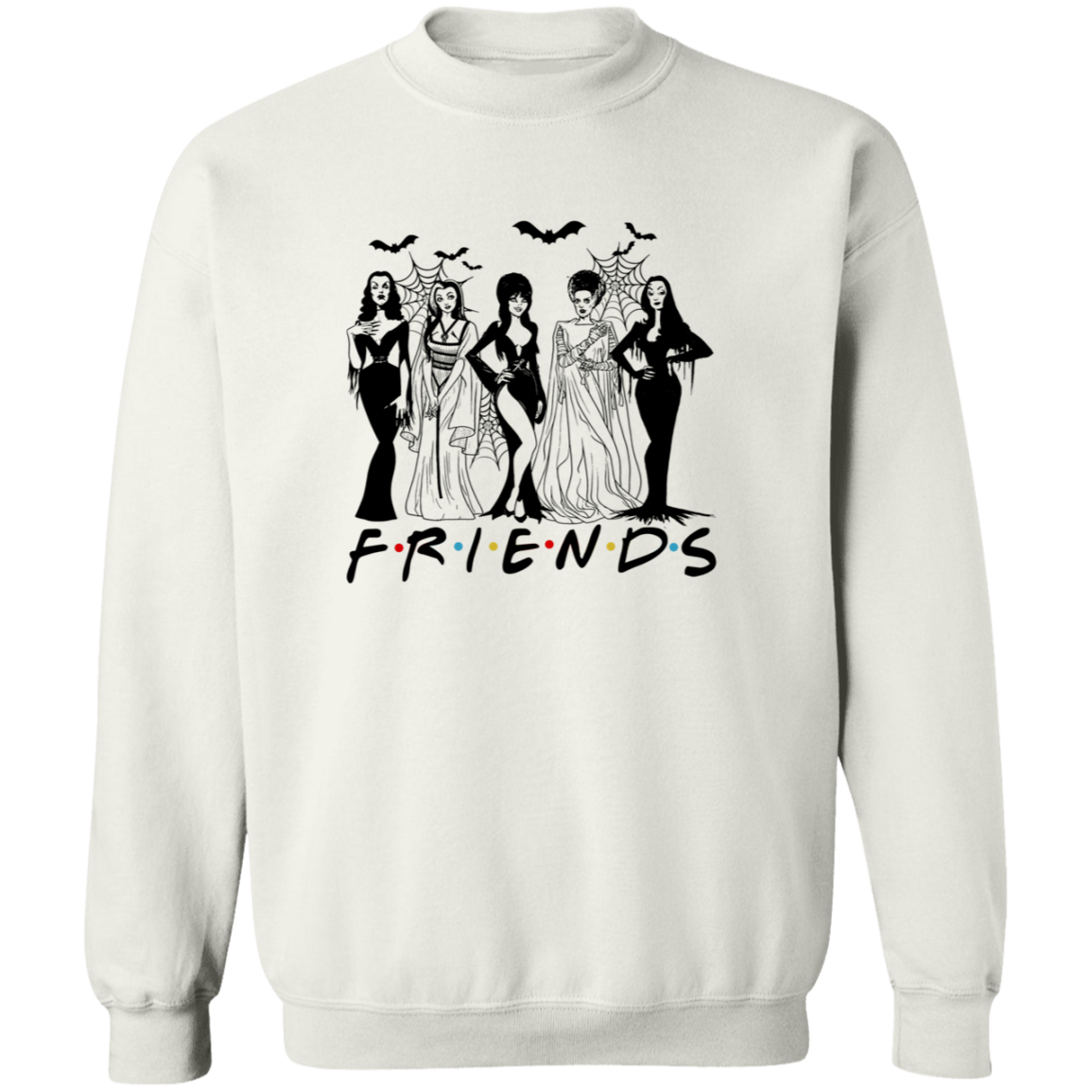Spooky Lady Friends | Crewneck Pullover Sweatshirt
