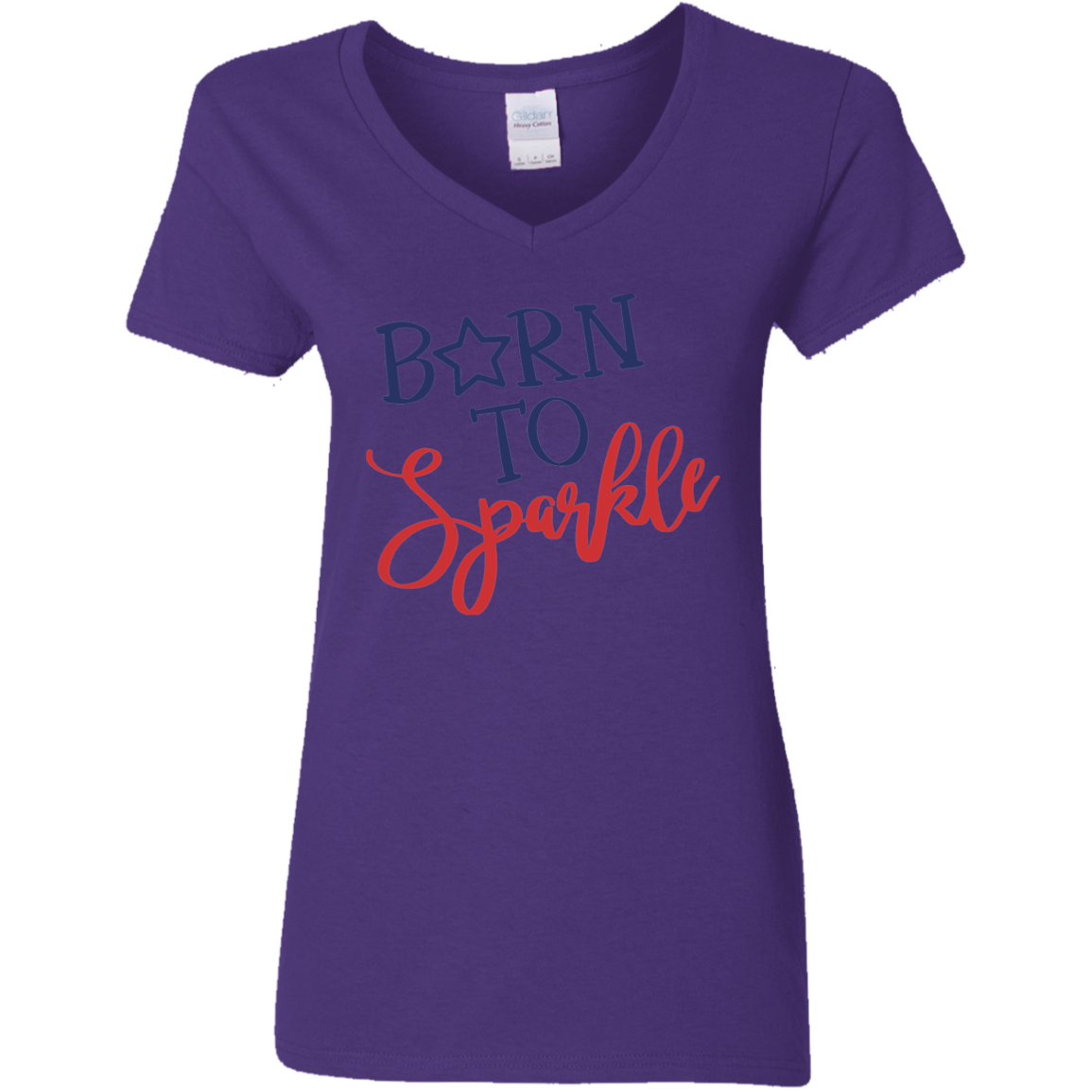 Born To Sparkle | short sleeve premium Ladies'  V-Neck T-Shirt