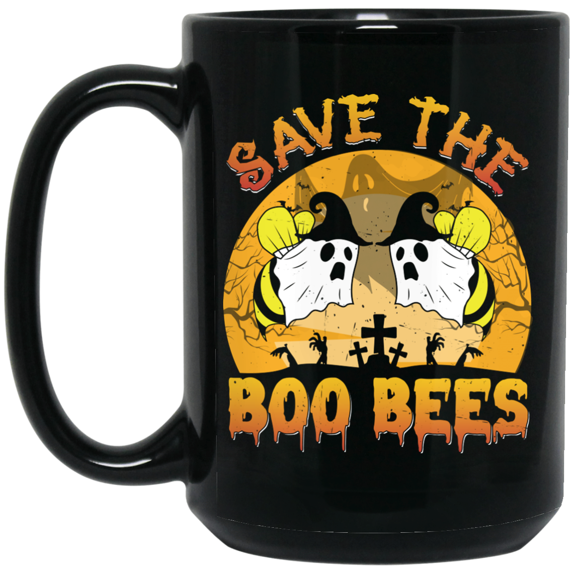 Save The BOO BEES | 15 oz. Black Mug