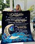 To My Daughter | I Pray You'll Always Be Safe | Love Dad | Cozy Plush Fleece Blanket