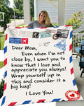 Dear Mom | Even When I'm Not Close By | Premium Mink Sherpa Blanket