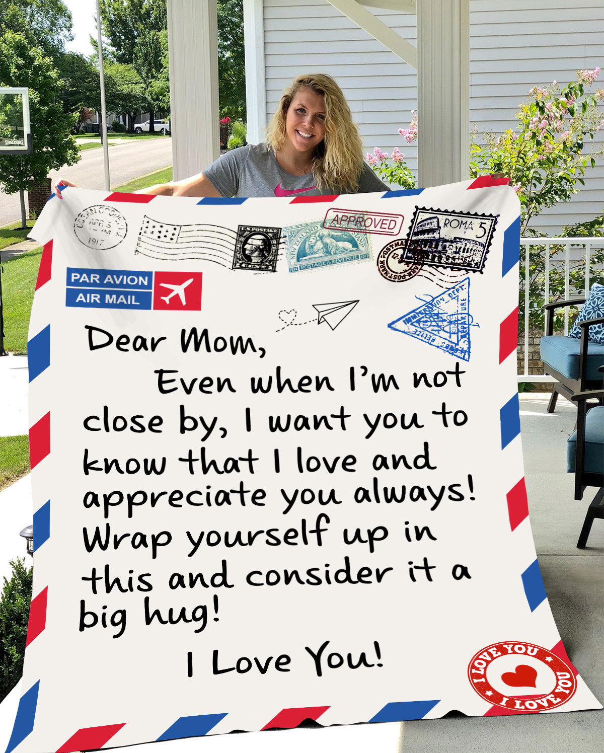 Dear Mom | Wrap Yourself Up In This And Consider It A Hug | Cozy Plush Fleece Blanket