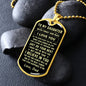 To My Daughter | Never Forget How Much I Love You | Love Dad | Dog Tag