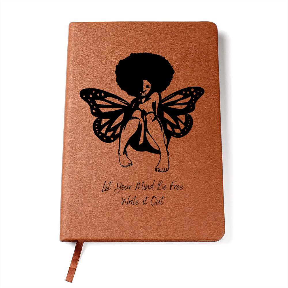 Black Woman Butterfly Let Your Mind Be Free Journal