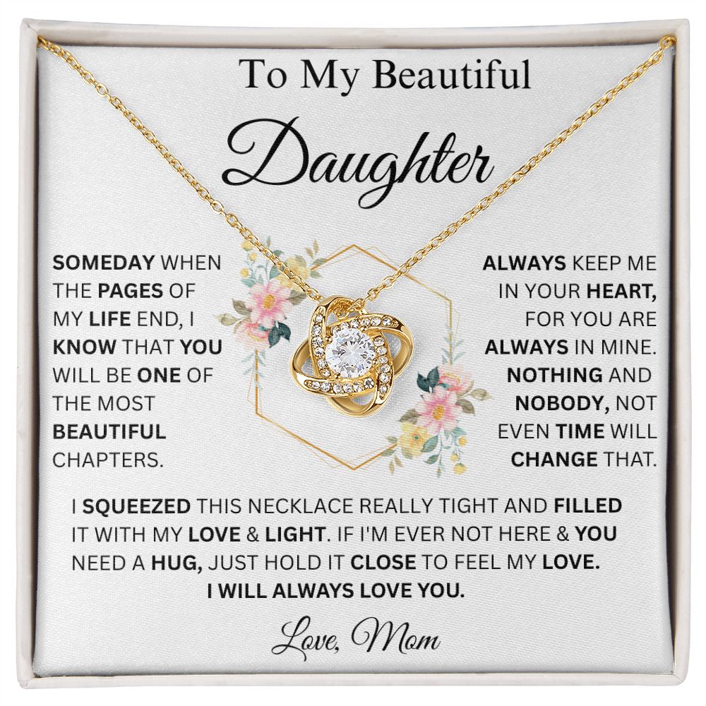 To My Beautiful Daughter | Love Knot Necklace