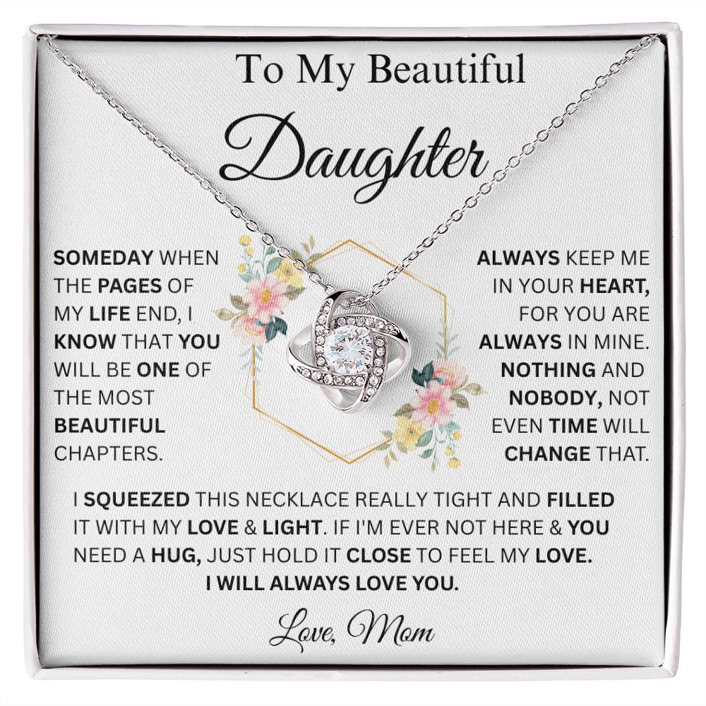 To My Beautiful Daughter | Love Knot Necklace