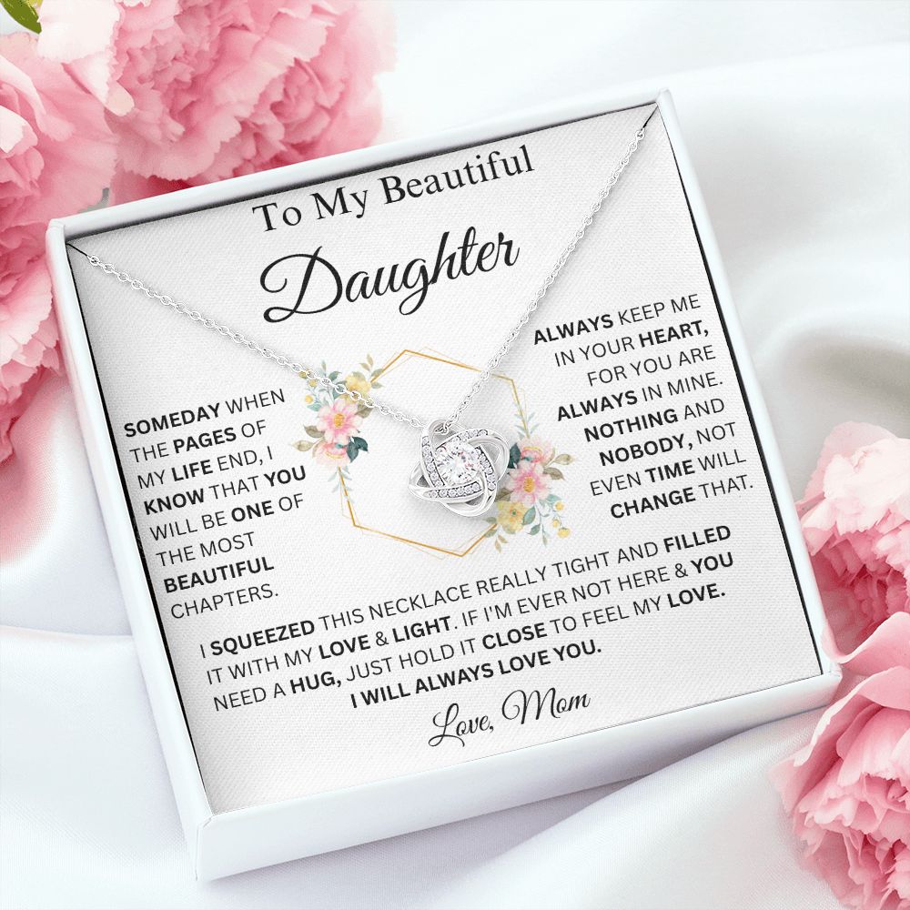 To My Beautiful Daughter | Love Knot Necklace