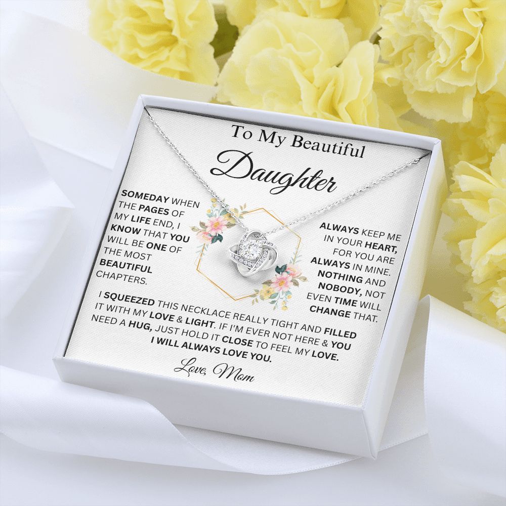 To My Beautiful Daughter | Love Knot Necklace