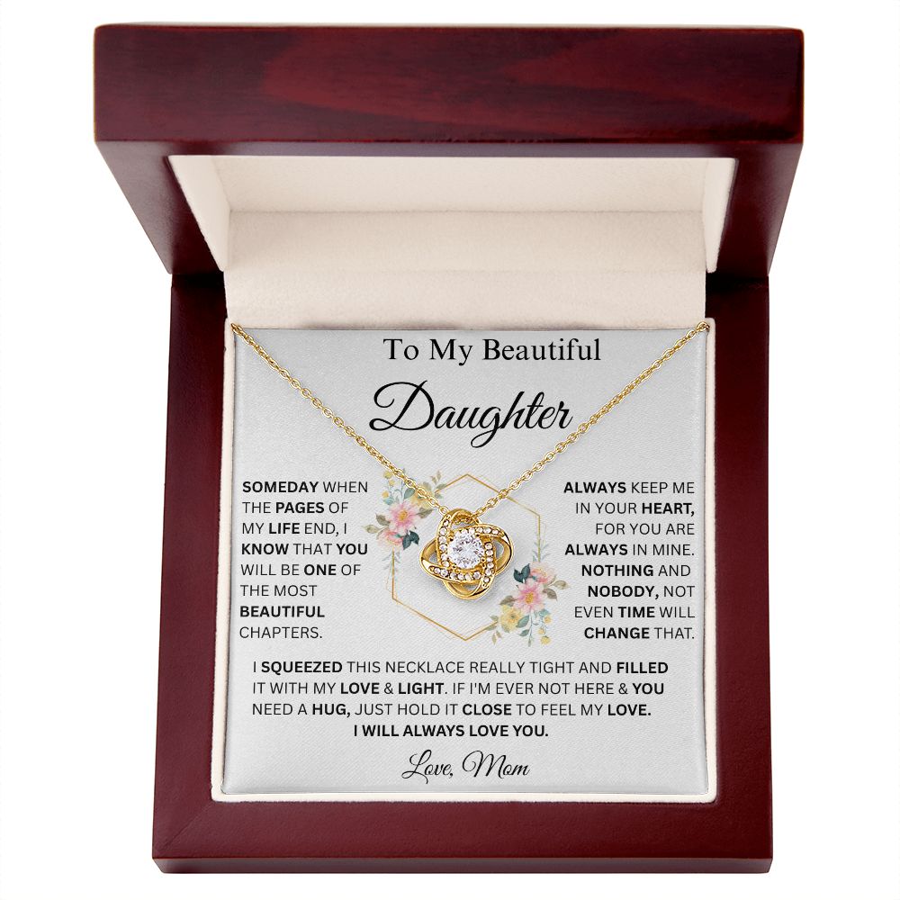 To My Beautiful Daughter | Love Knot Necklace