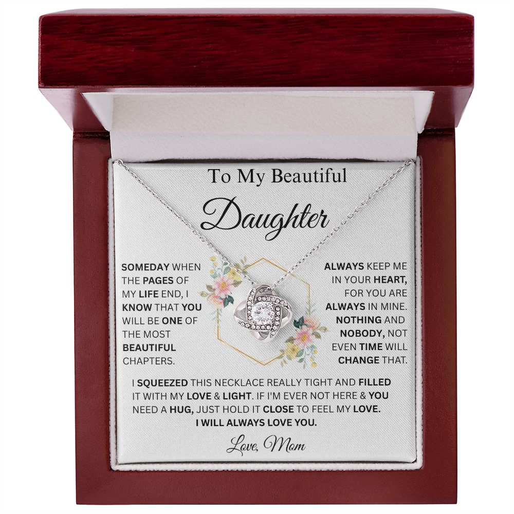 To My Beautiful Daughter | Love Knot Necklace