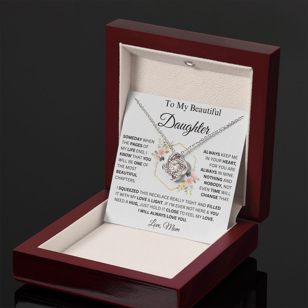 To My Beautiful Daughter | Love Knot Necklace