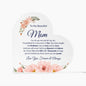 To My Beautiful Mom | Acrylic Heart Plaque