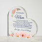 To My Beautiful Mom | Acrylic Heart Plaque
