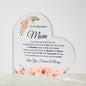 To My Beautiful Mom | Acrylic Heart Plaque