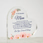 To My Beautiful Mom | Acrylic Heart Plaque