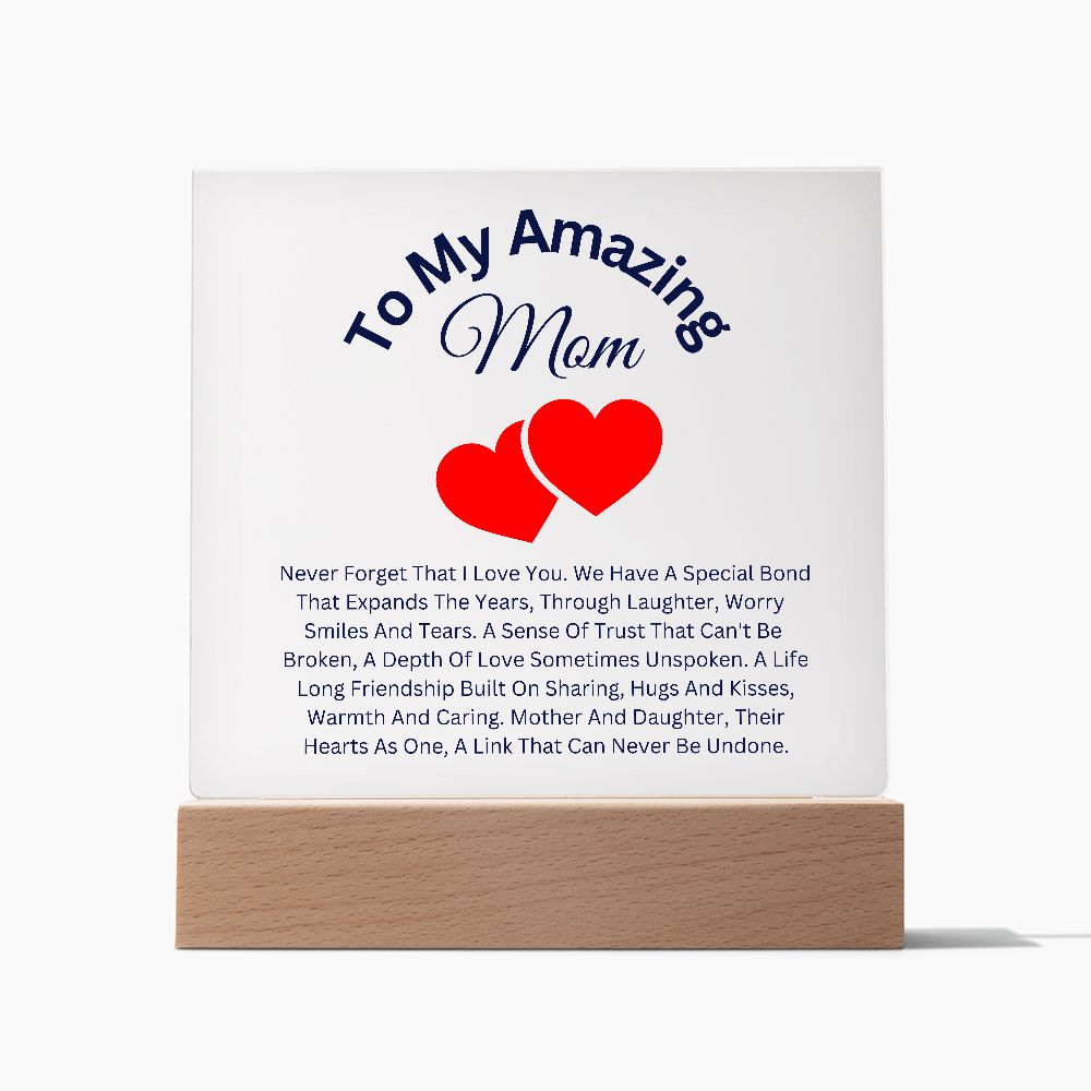 To My Amazing Mom | Acrylic Square Plaque