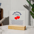 To My Amazing Mom | Acrylic Square Plaque