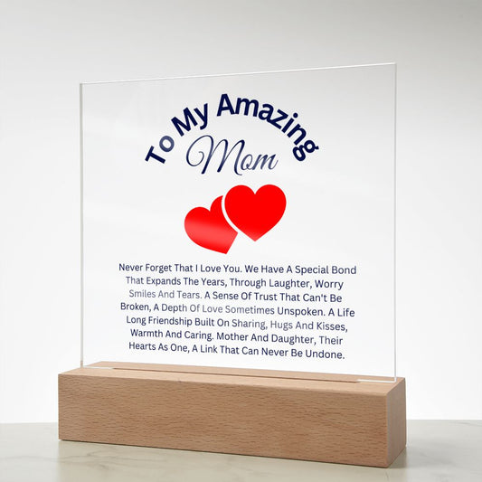 To My Amazing Mom | Acrylic Square Plaque