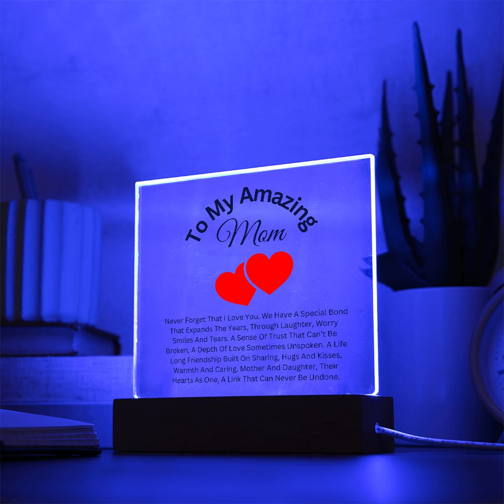 To My Amazing Mom | Acrylic Square Plaque